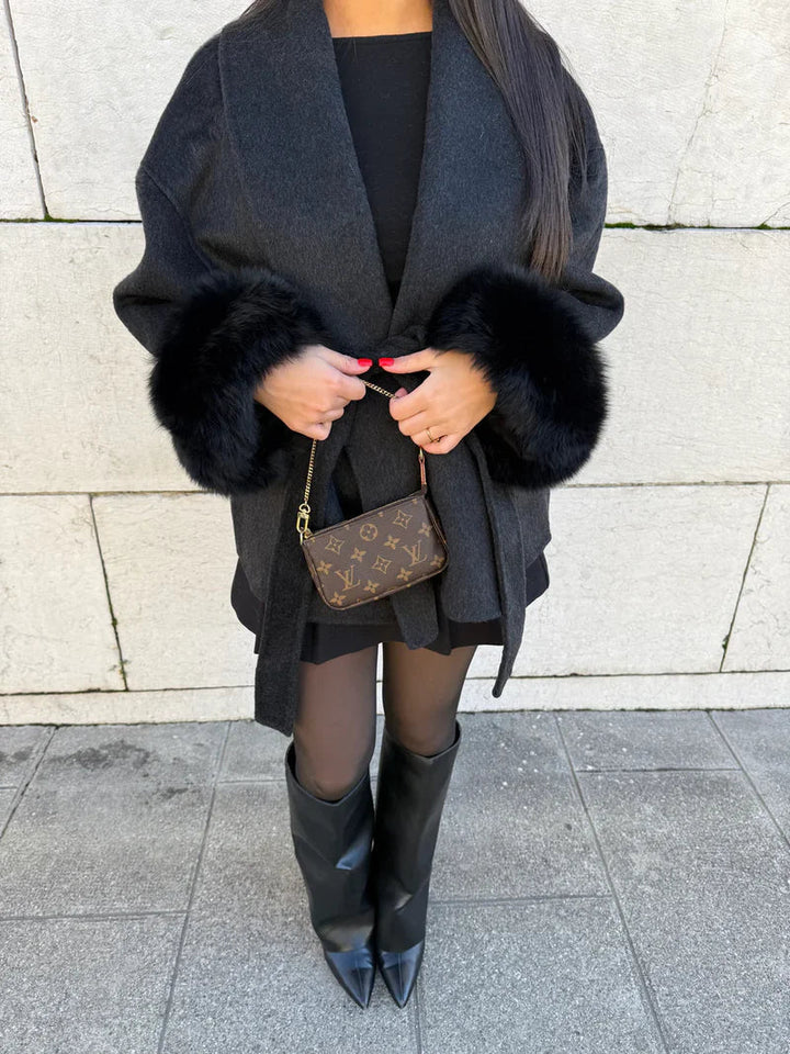 Liora Manteau en Laine Luxe Confort Élégance Incontournable