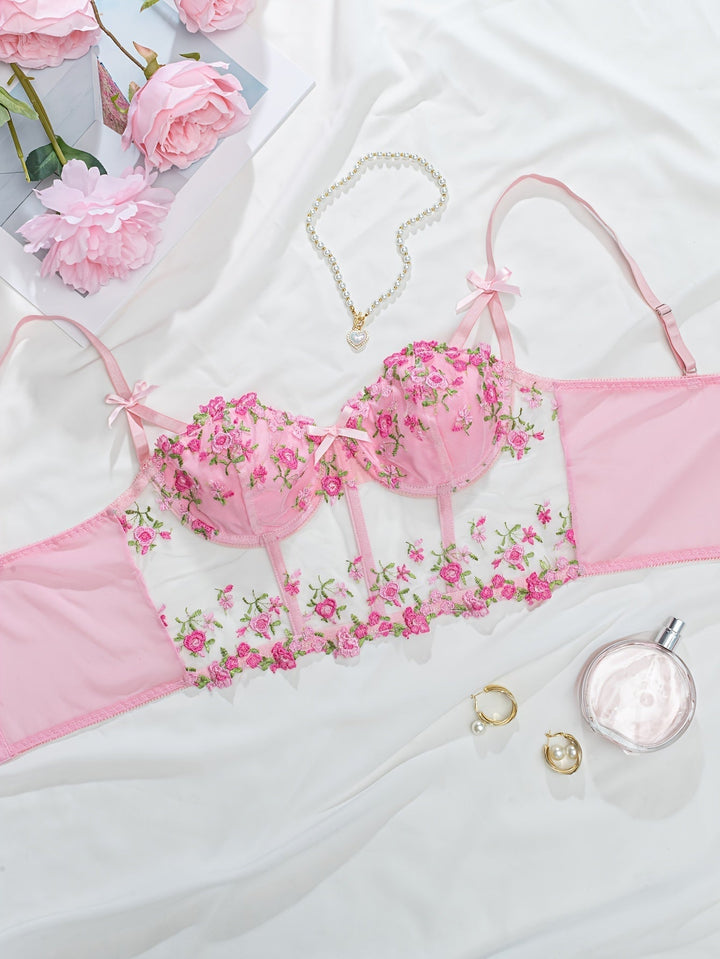 Aurelle Sheer Mesh Adjustable Bralette for Everyday Elegance
