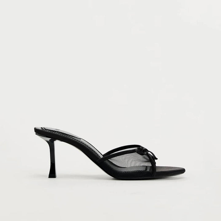Liora Elegant Black Stiletto Heel – Comfort Cushioned Sole