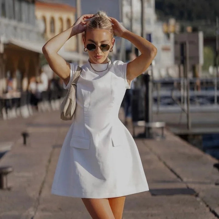 Robe imprimée femme coupe élégante tissu léger polyvalente