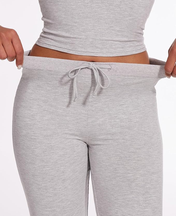 Ensemble deux pièces femme crop top manches courtes pantalon taille haute