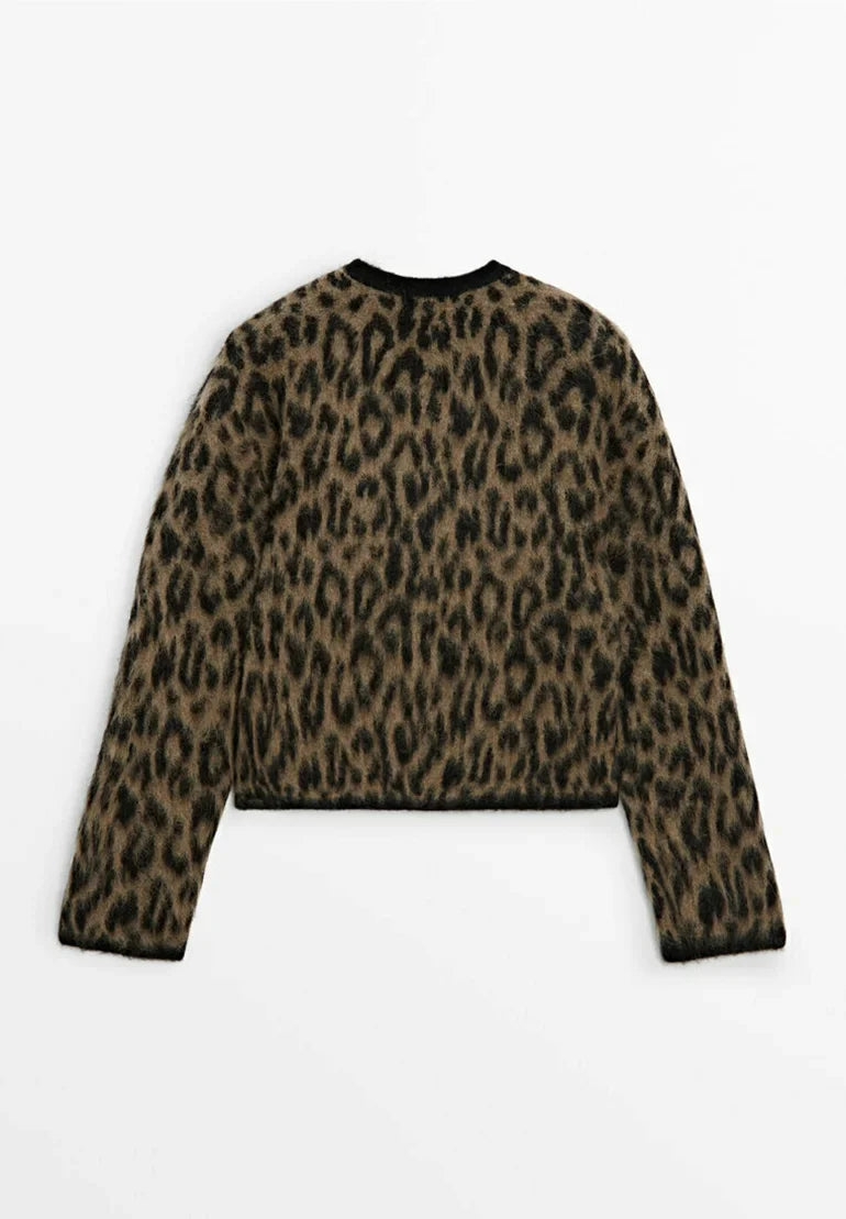 Cardigan femme laine alpaga col rond boutonné coupe polyvalente