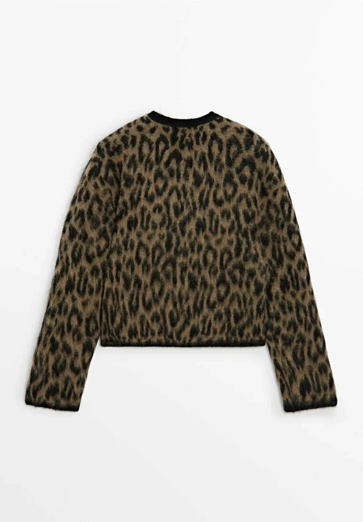 Cardigan femme laine alpaga col rond boutonné coupe polyvalente