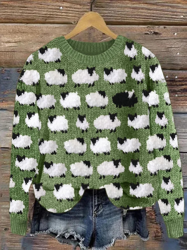 Pull chaud femme coupe ample tissu isolant confortable hiver