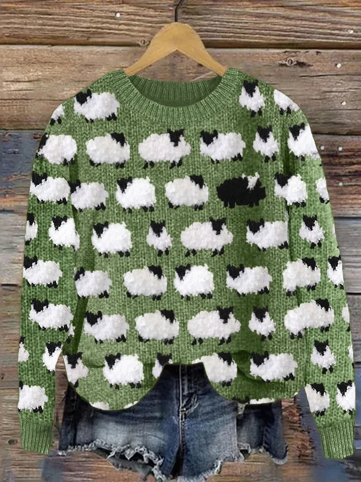 Pull chaud femme coupe ample tissu isolant confortable hiver
