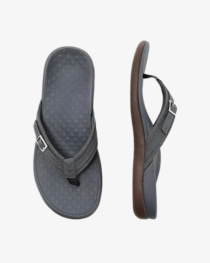 Tongs décontractées pour femmes - Sandales d'été à lanières avec boucle décorative