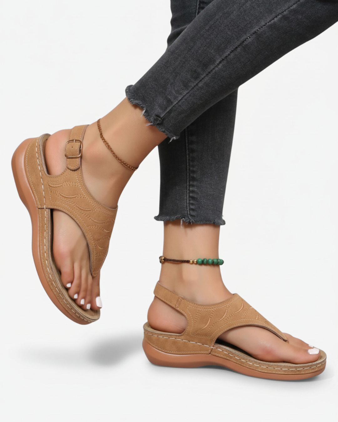 Sandales tongs pour femme - Décontractées d'été, à bride de cheville
