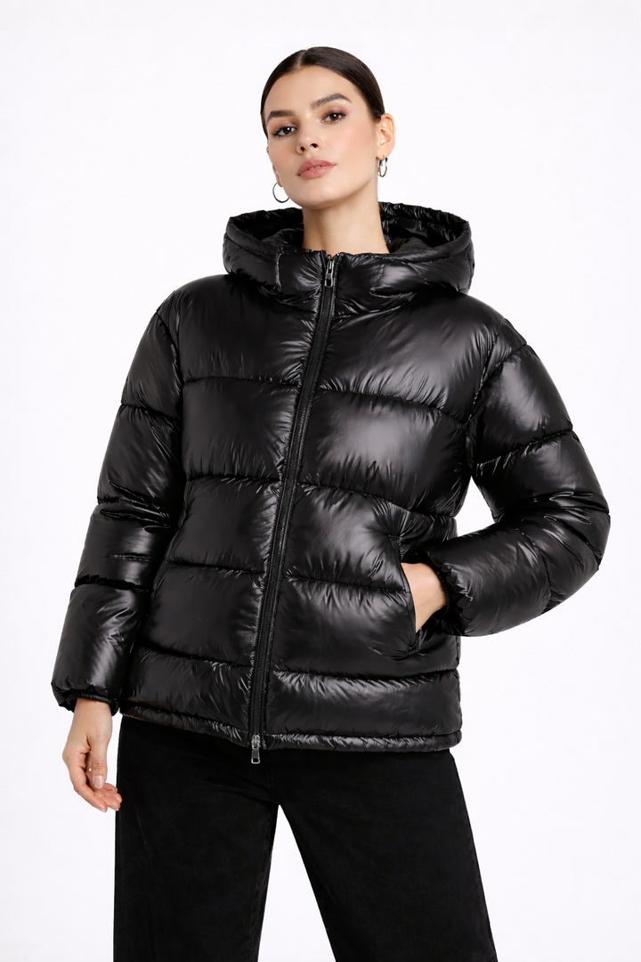 Doudoune brillante imperméable unisexe légère et chaude