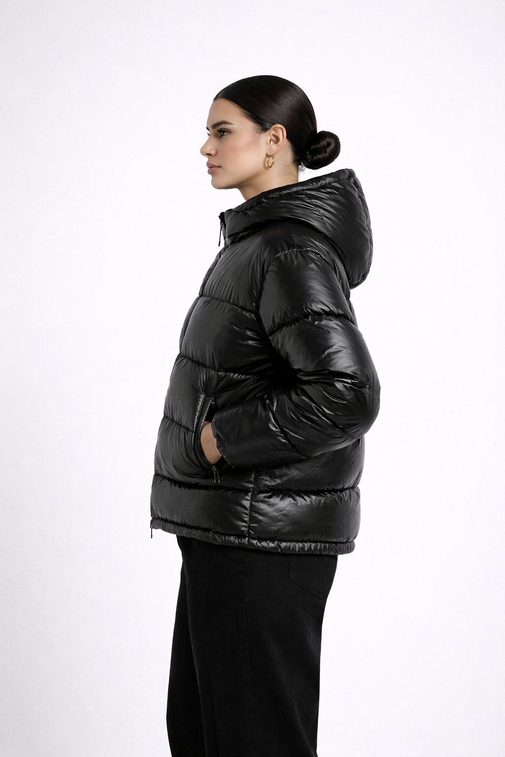 Doudoune brillante imperméable unisexe légère et chaude