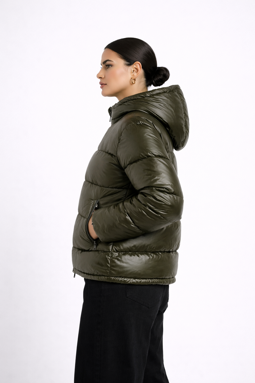 Doudoune brillante imperméable unisexe légère et chaude