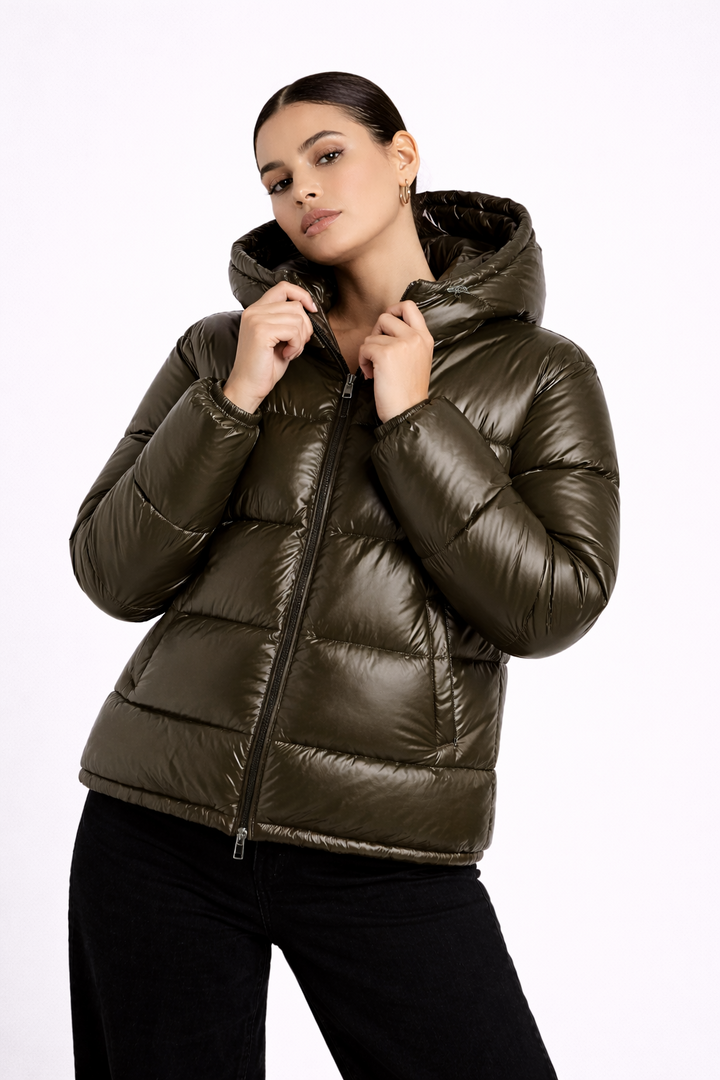 Doudoune brillante imperméable unisexe légère et chaude