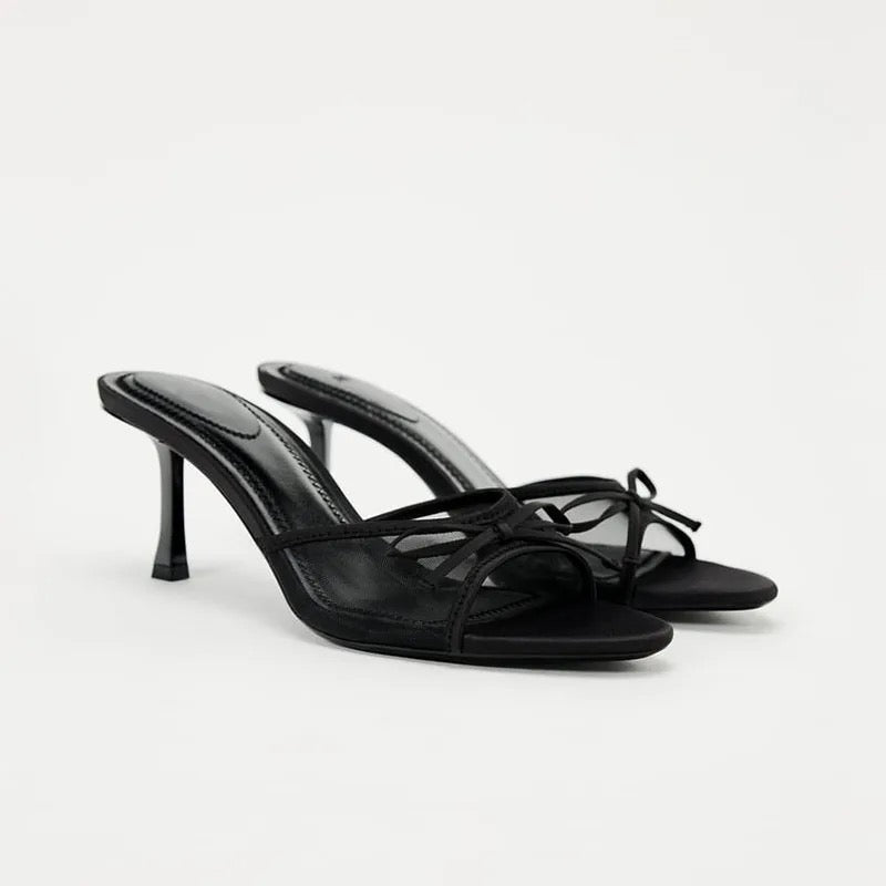 Liora Elegant Black Stiletto Heel – Comfort Cushioned Sole