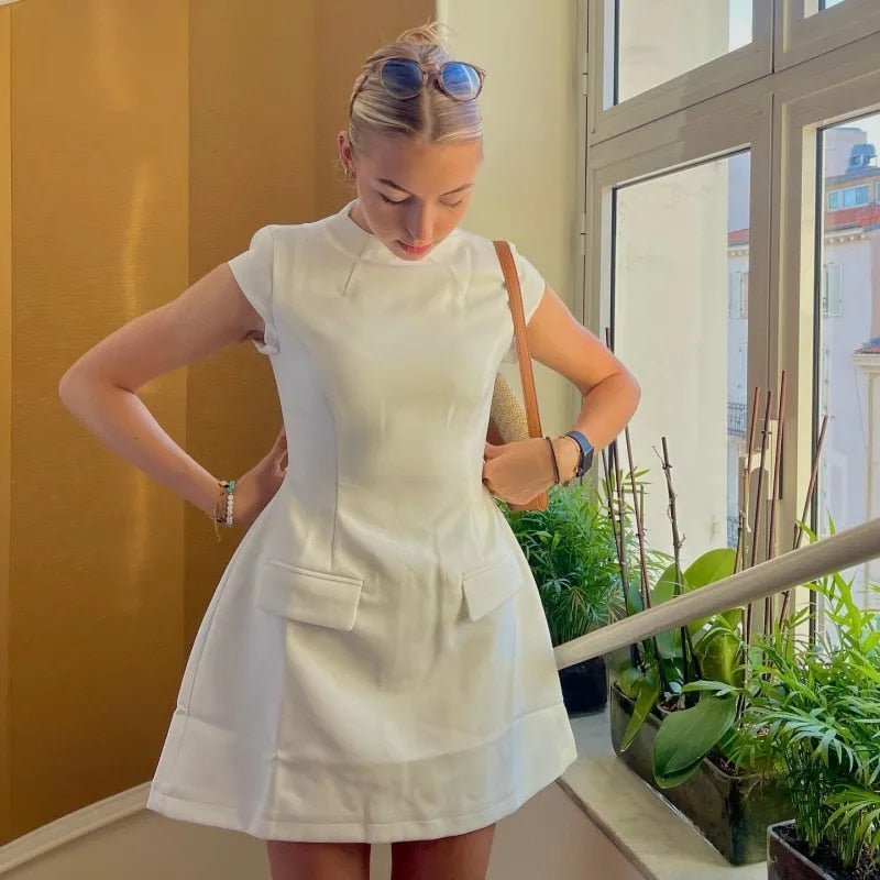 Robe imprimée femme coupe élégante tissu léger polyvalente