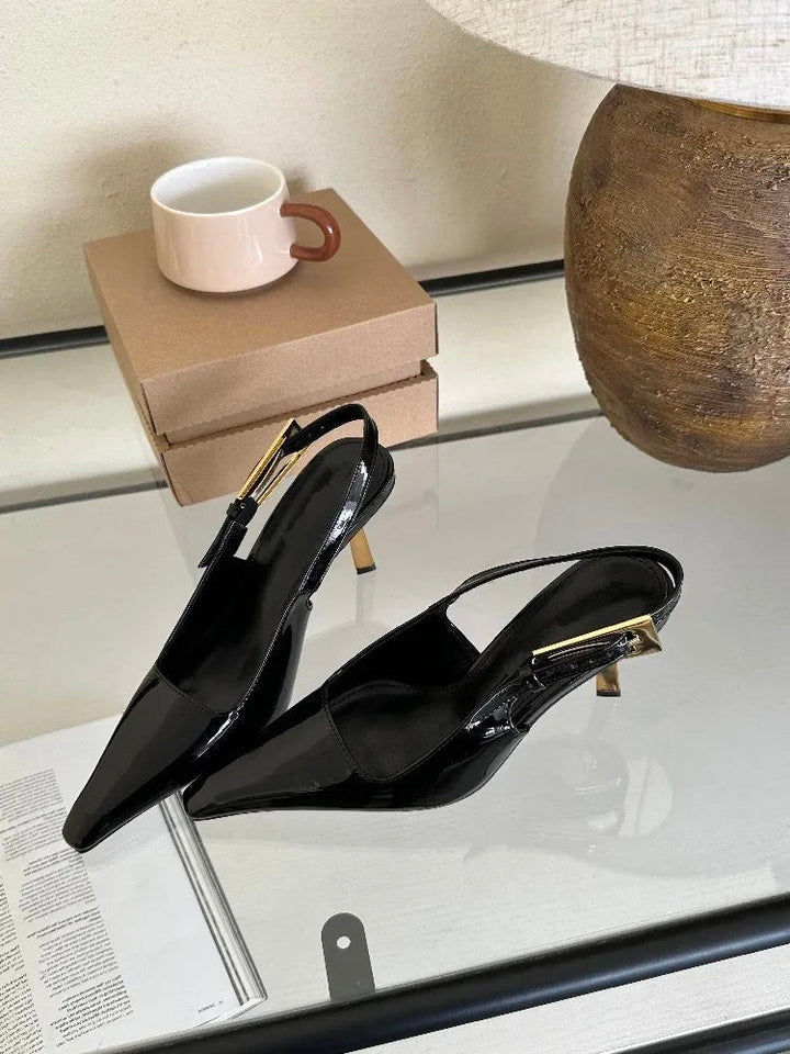 Anya Chic Padded Slingback Heels: Comfortable, Elegant, Versatile for All-Day Wear