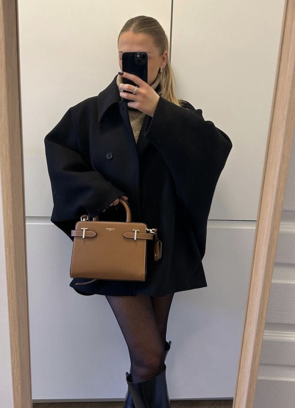 Manteau oversize femme chaud coupe ample fermeture boutonnée élégante