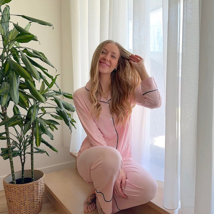Liora Breathable Pajama Lounge Set – Soft Cotton Blend