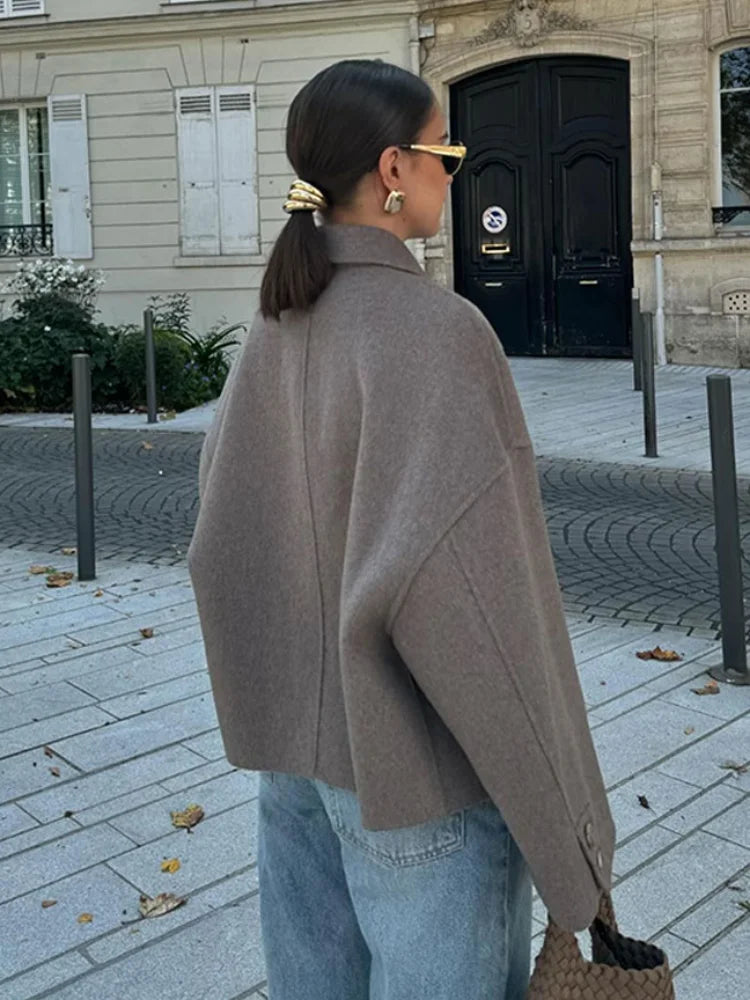 Manteau femme élégant doublure chaude coupe ajustée hiver
