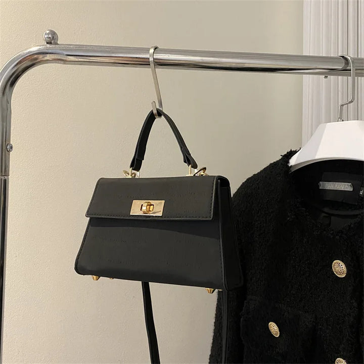 Sac satchel femme structuré fermoir twist-lock bandoulière amovible