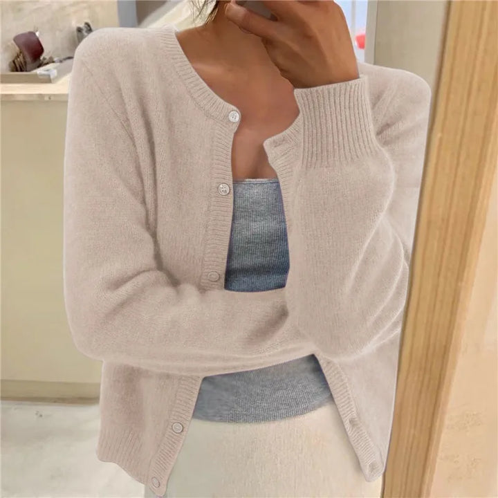 Cardigan femme en maille douce élégant polyvalent toutes saisons