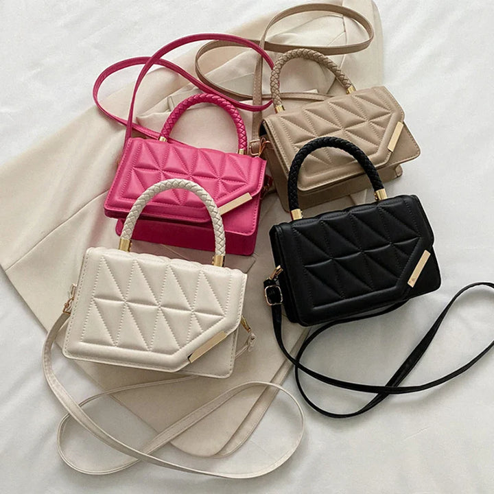 Sac bandoulière matelassé femme rabat asymétrique bandoulière réglable