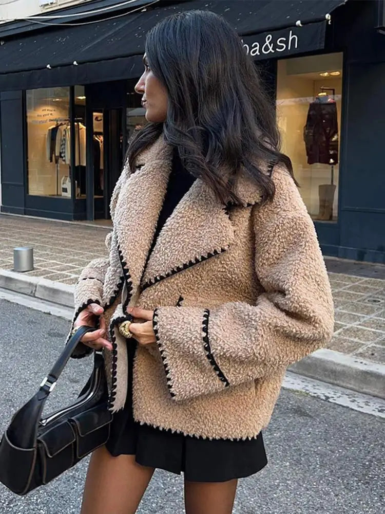 Veste femme doublée chaude coupe moderne élégante polyvalente