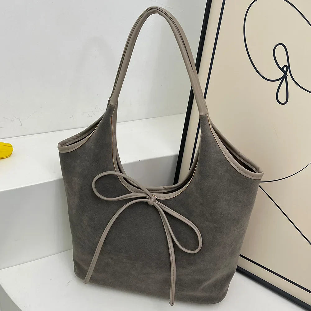 Sac à main femme bicolore nœud élégant cuir végan bandoulière