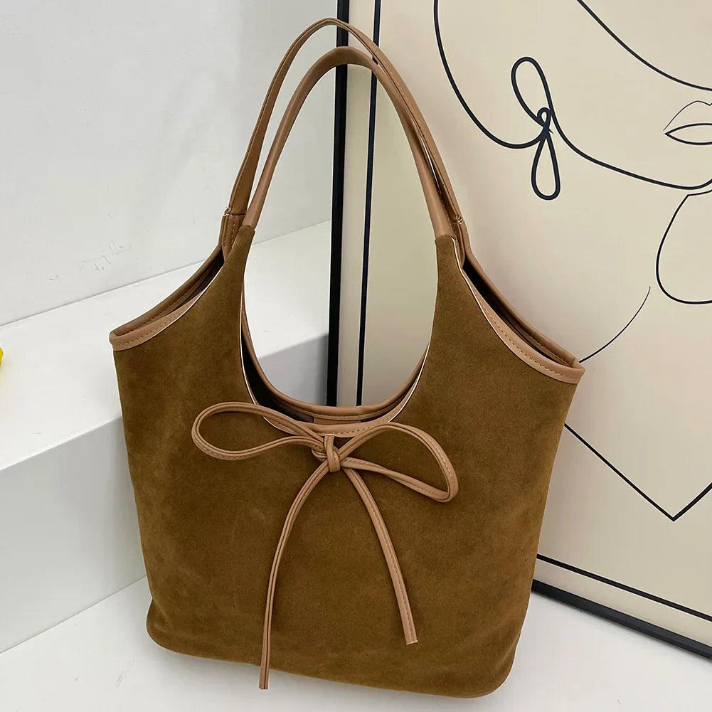Sac à main femme bicolore nœud élégant cuir végan bandoulière