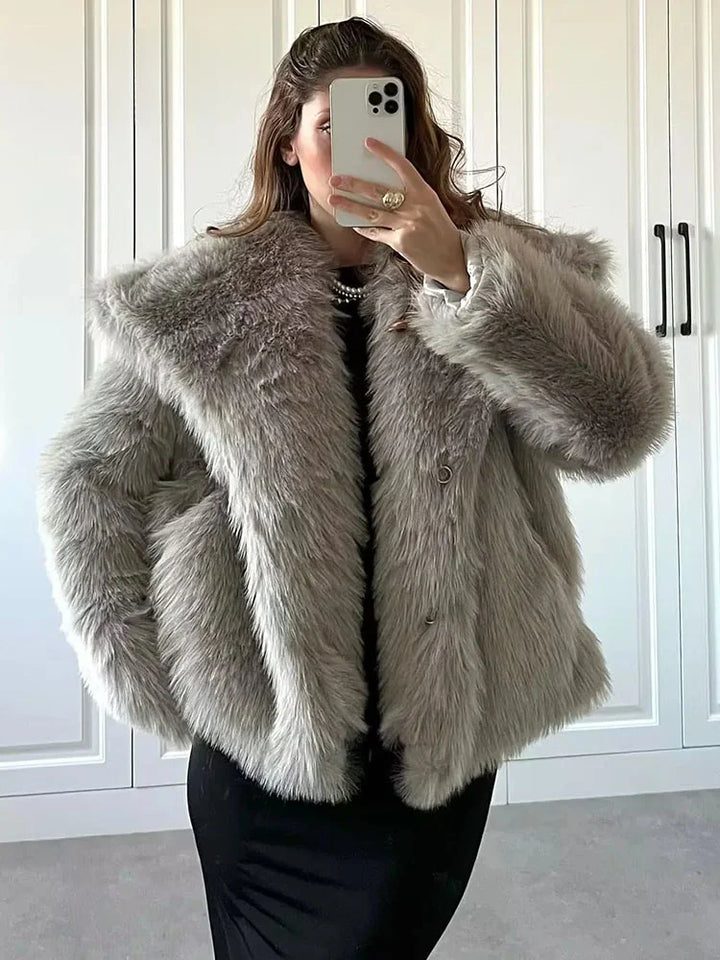 Manteau femme chaud doublé coupe classique élégante hiver
