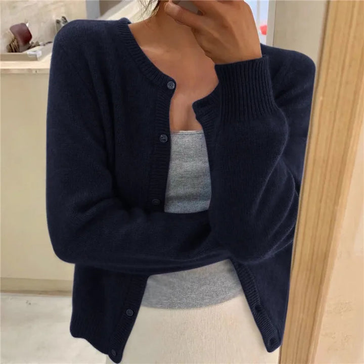 Cardigan femme en maille douce élégant polyvalent toutes saisons