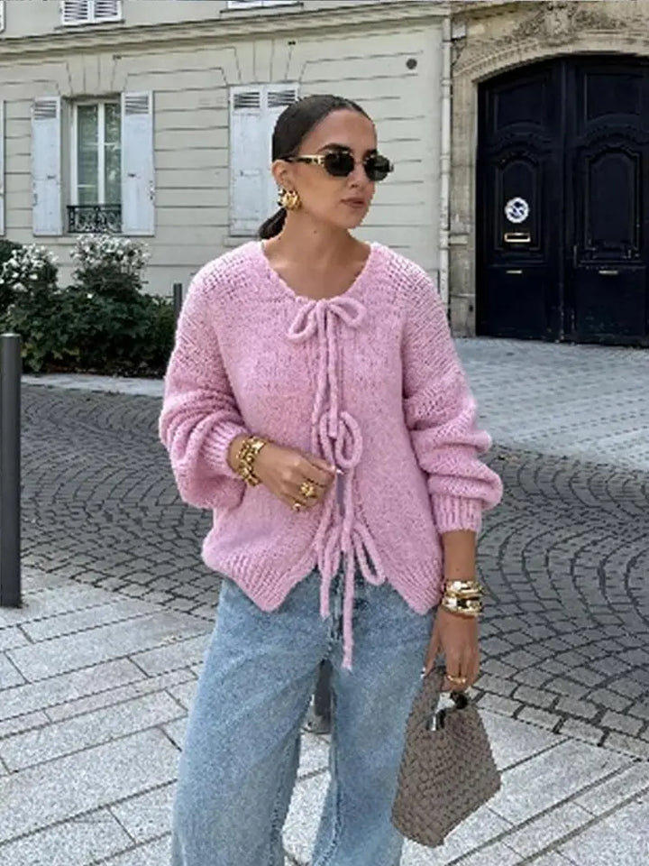 Cardigan femme en dentelle élégante tissu doux polyvalent