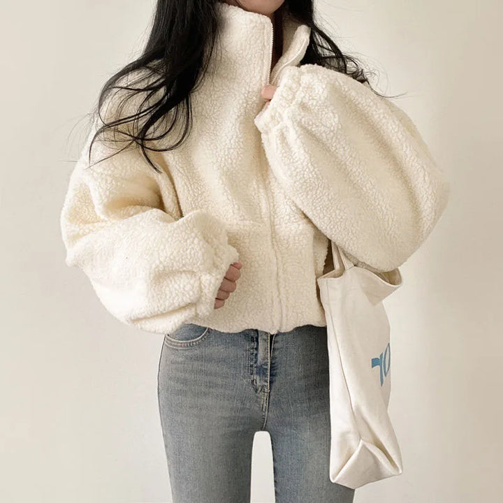 Veste en laine femme coupe ajustée élégante avec poches fonctionnelles