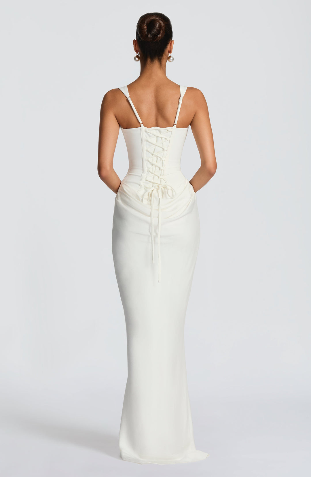 Robe longue bodycon femme coupe ajustée maxi tissu extensible élégant