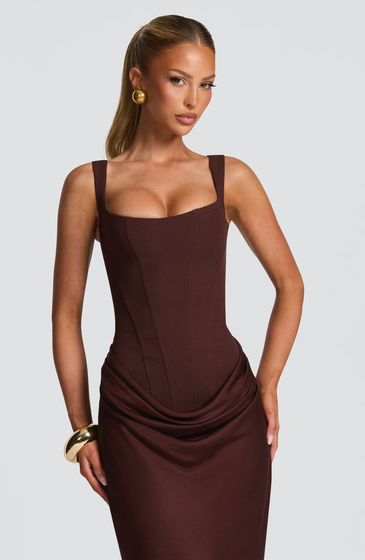 Robe longue bodycon femme coupe ajustée maxi tissu extensible élégant