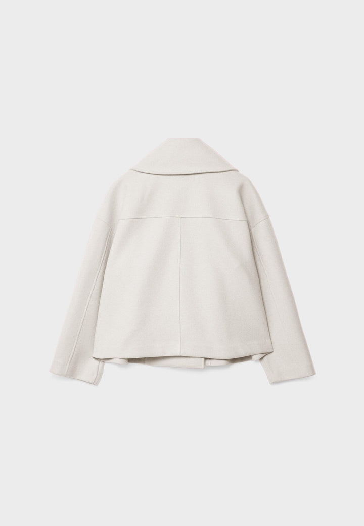 Veste courte croisée femme double boutonnage coupe droite élégante