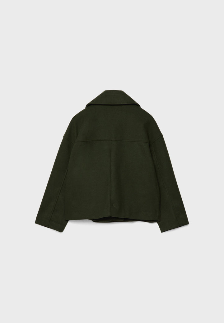 Veste courte croisée femme double boutonnage coupe droite élégante
