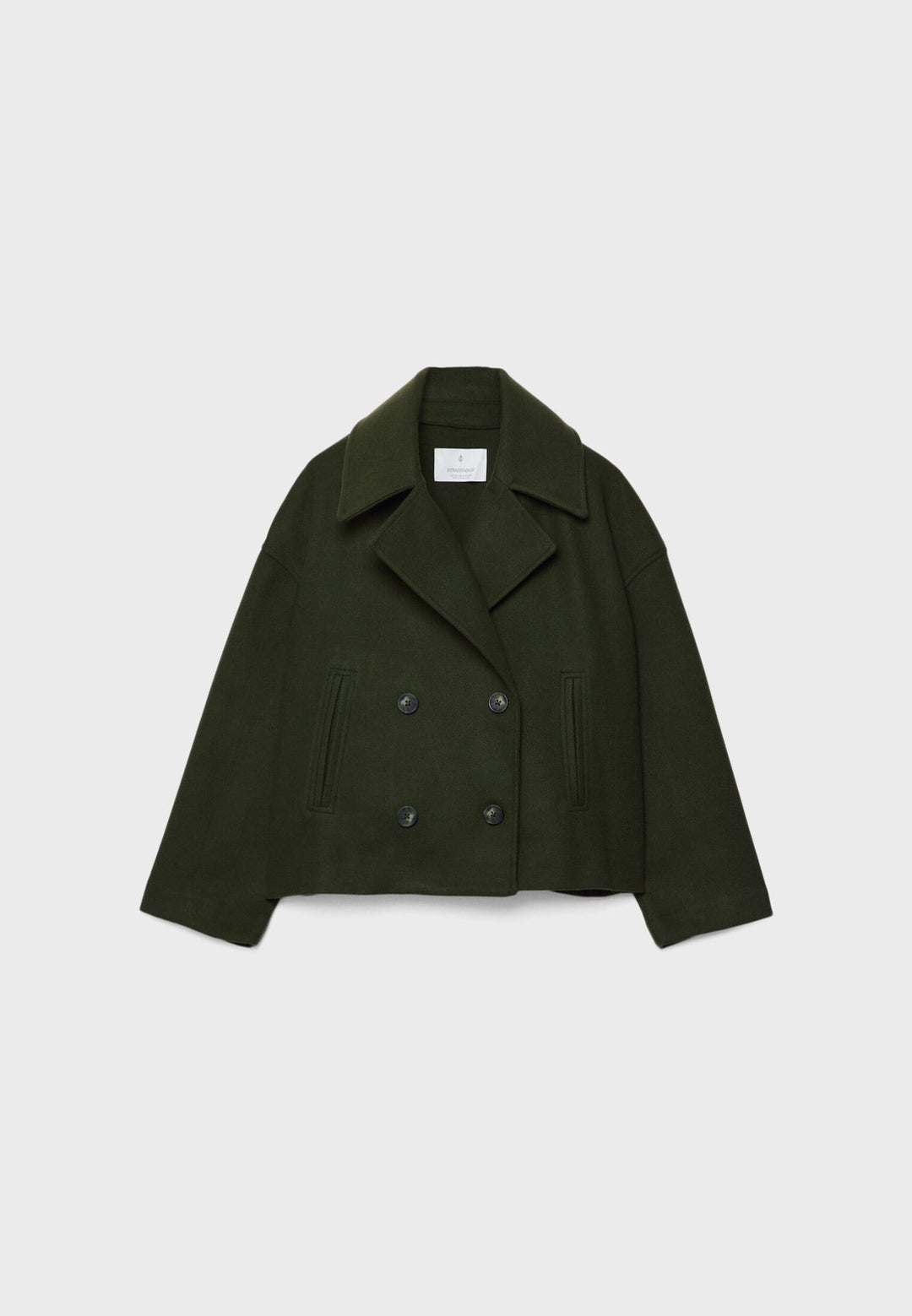 Veste courte croisée femme double boutonnage coupe droite élégante