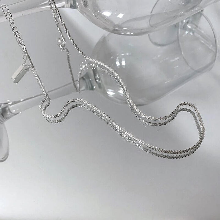 Liora Sterling Silver Sparkling Necklace – Elegant 45cm Length