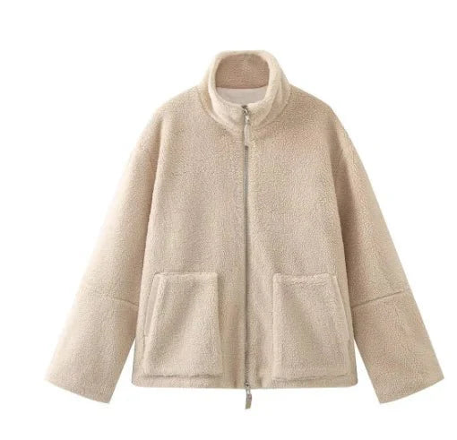 Veste polaire femme chaude doublée coupe décontractée confortable
