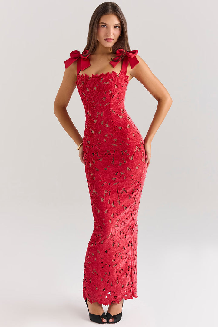Robe longue fluide femme coupe évasée élégante pour occasions spéciales