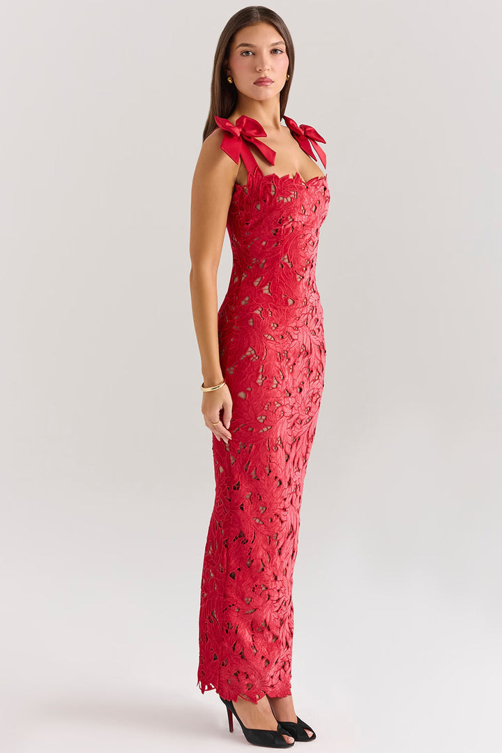 Robe longue fluide femme coupe évasée élégante pour occasions spéciales
