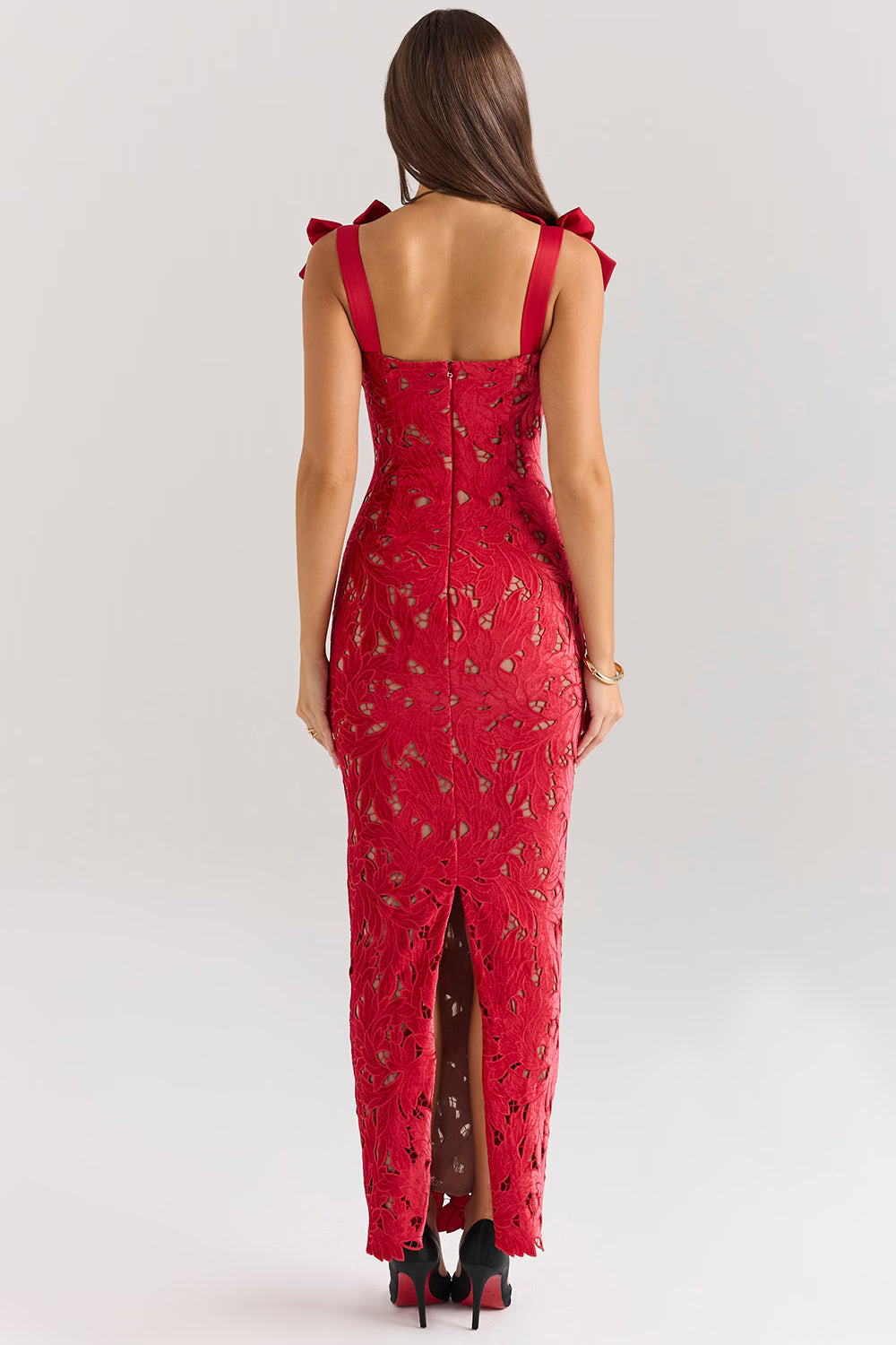 Robe longue fluide femme coupe évasée élégante pour occasions spéciales